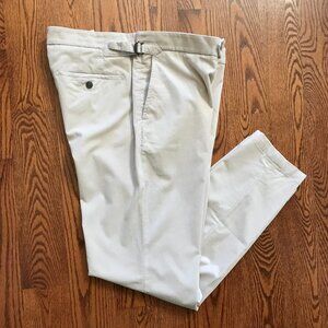 Atelier Munro Corduroy Pants Mens 52 36 US Cream Ivory Straight Leg Cotton Blend